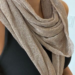 CLUB MONACO Gold metallic scarf